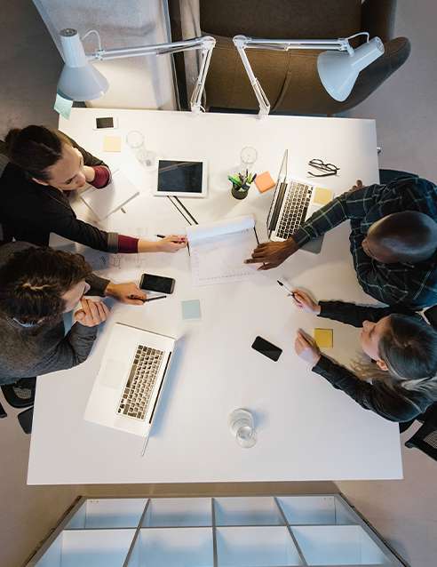 group working at table