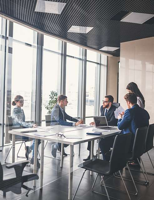 group working at a table