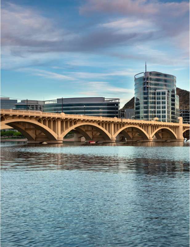 a bridge in downtown Tempe Arizona