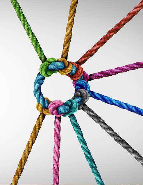 colorful ropes tied together